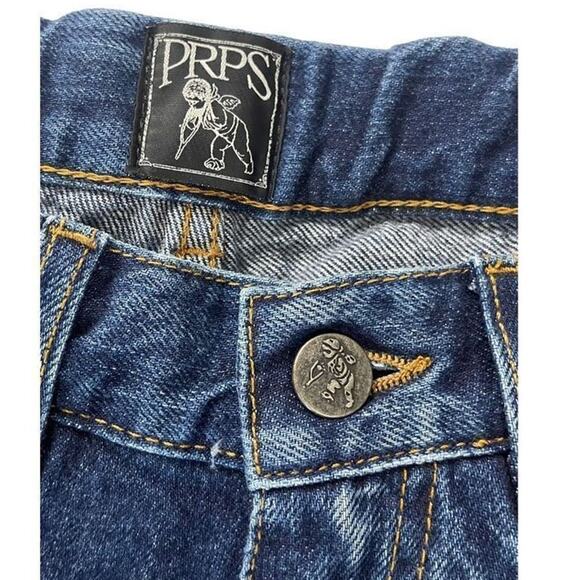 PRPS Women's Gaucho Cropped Wide Leg Jeans Dark Wash 100% Cotton Size 26 New - Picture 9 of 16